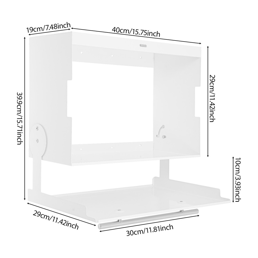 Kitchen Storage Rack with Pull-down Cover, Wall Spice Organizer Under Cabinet