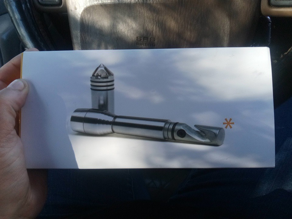 Nuvilite Tek Emergency Led Flashlight Seatbelt Cutter + Window Breaker Tool