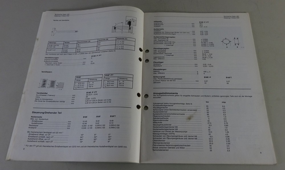 Volvo 480 Workshop Manual Technical Data From 1986 Stand 04/1988