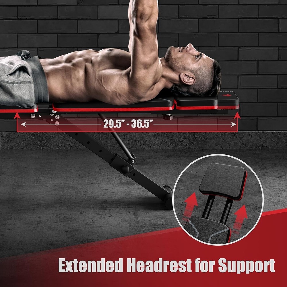 Pre-Owned Weight Bench Adjustable Foldable Strength Training Full Body Workout