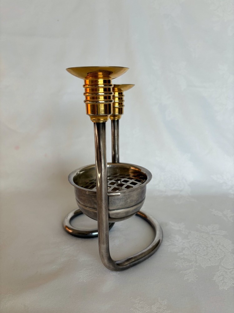 French Mid Century Modern Candleholder - Signed