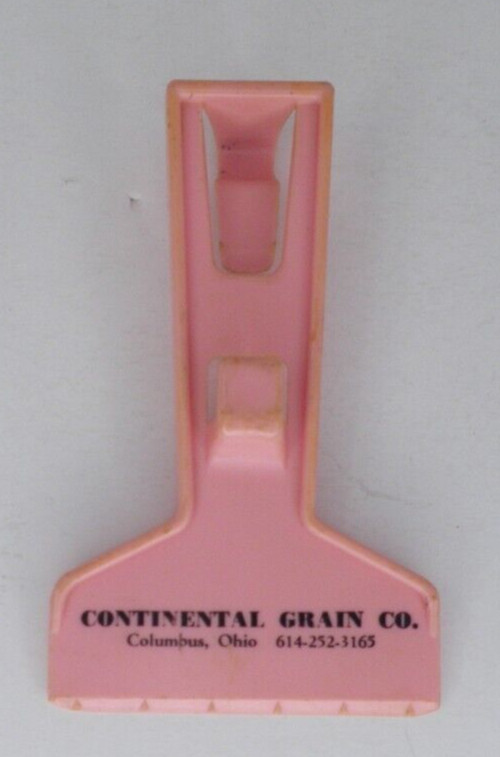 Advertising Pink Continental Grain Co Columbus Ohio OH Windshield Ice Scraper