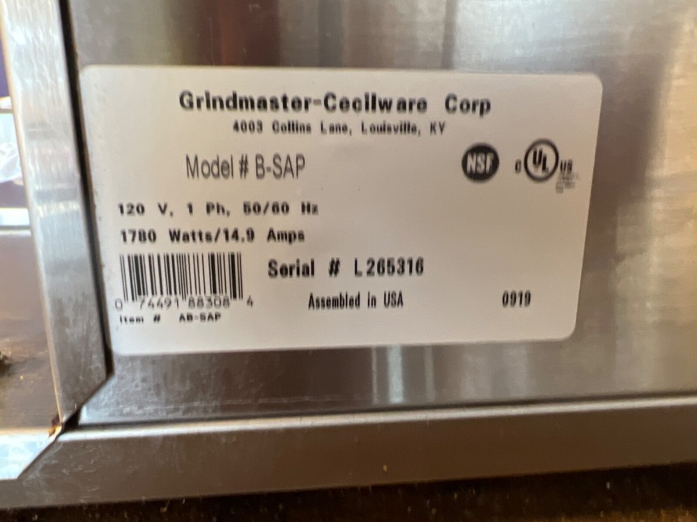 Grindmaster - Precision Brew coffee brewer