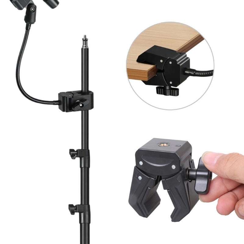 Adjustable Clamp Replacement for Mounting 1/4inch Thread 15-45mm Grip Adjustable