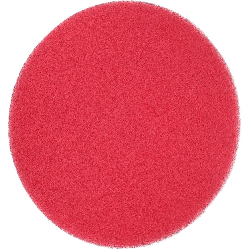 5 Pack PRO SOURCE Red High Gloss Buffing Pads for Floor Machines: 17" Diameter