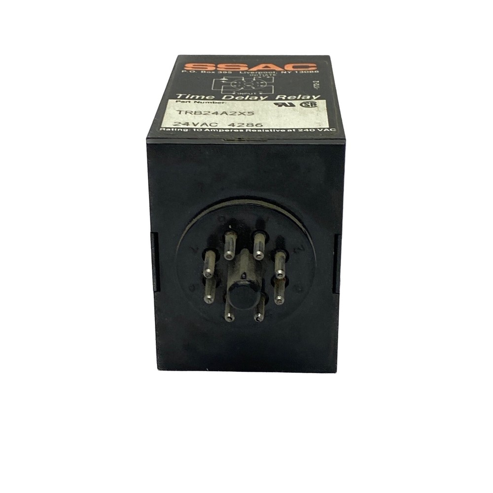 SSAC 24VAC 8 Pin 0.1-5 Second Time Delay Relay TRB24A2X5