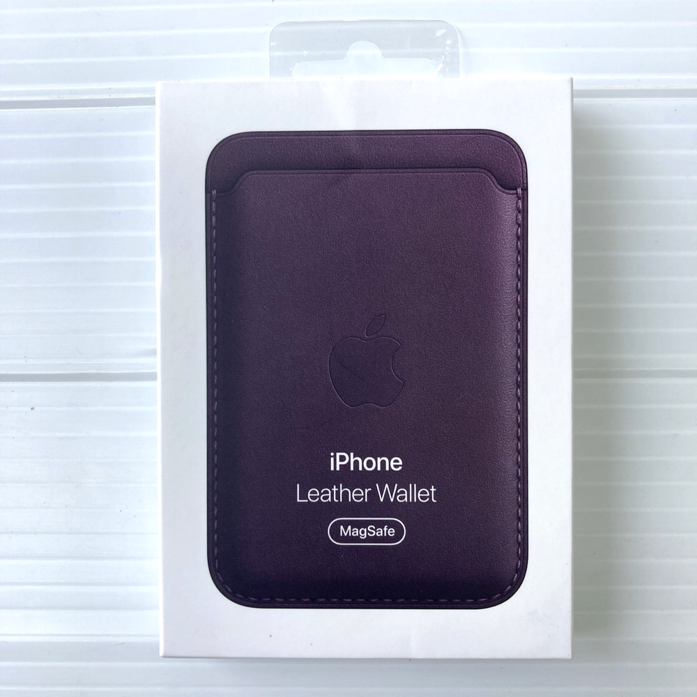 ***BOX ONLY*** OEM IPHONE Leather Wallet Dark Cherry - empty box