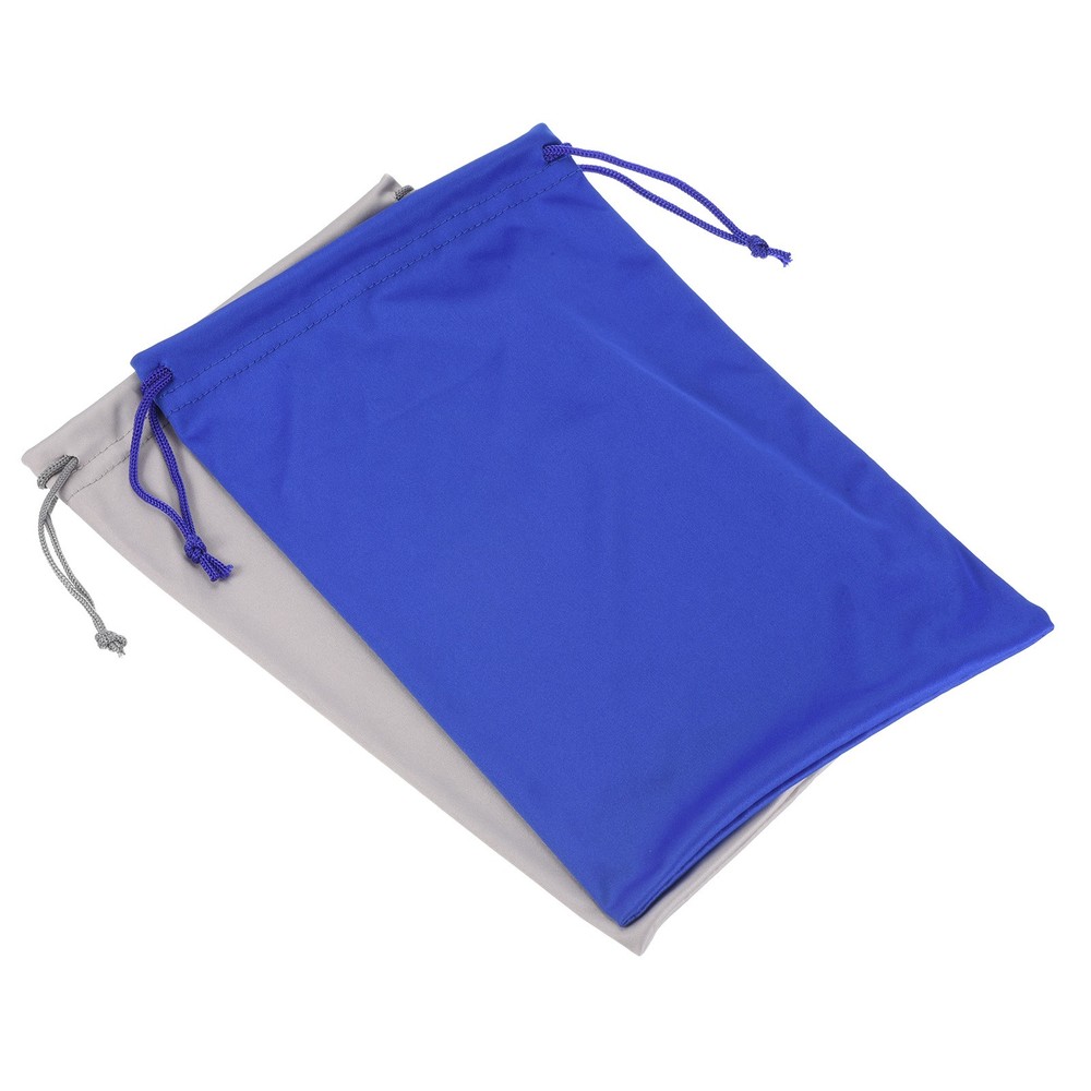 Ski Goggle Bag, 2 Pack Microfiber Snow Goggles Case Drawstring Pouch Gray Blue
