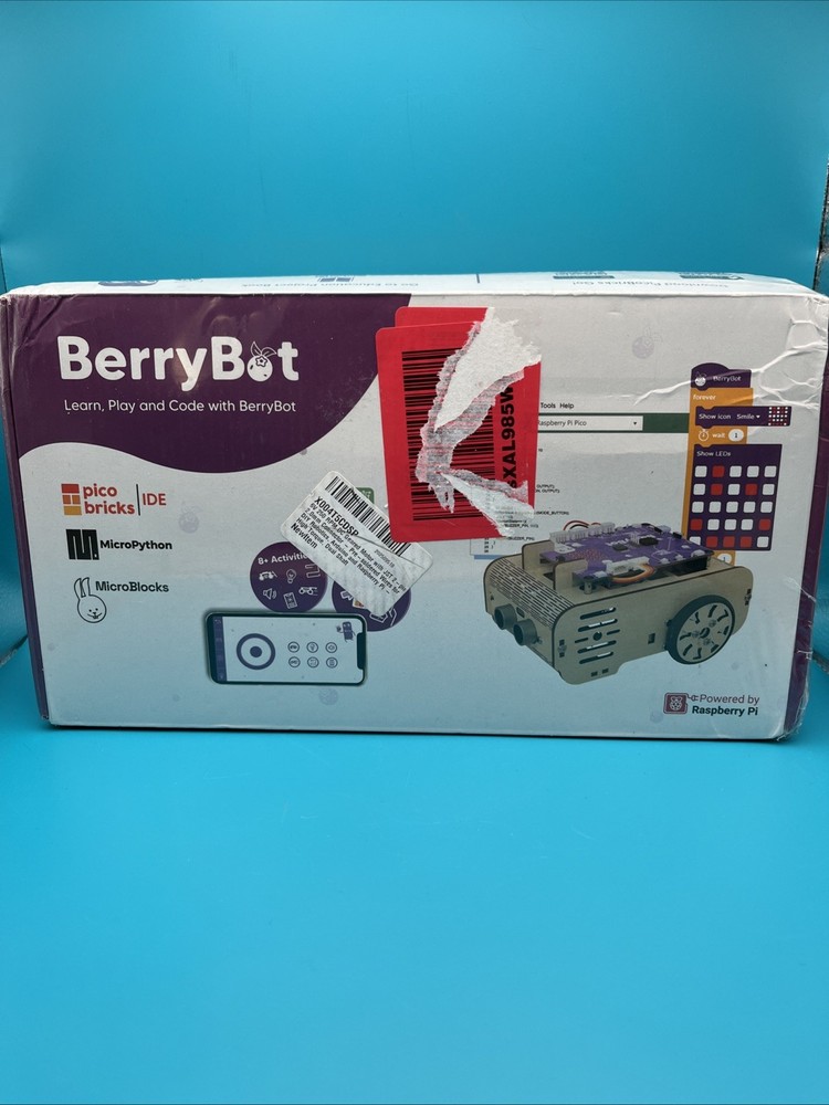BerryBot Programmable Robot  Powered By Raspberry Pi *DAMAGED BOX NEW*