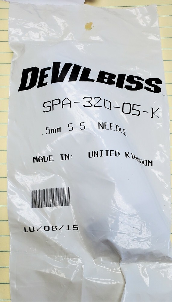 DEVILBISS - .5mm S.S. NEEDLE - SPA-320-05-K NEW [OF10]
