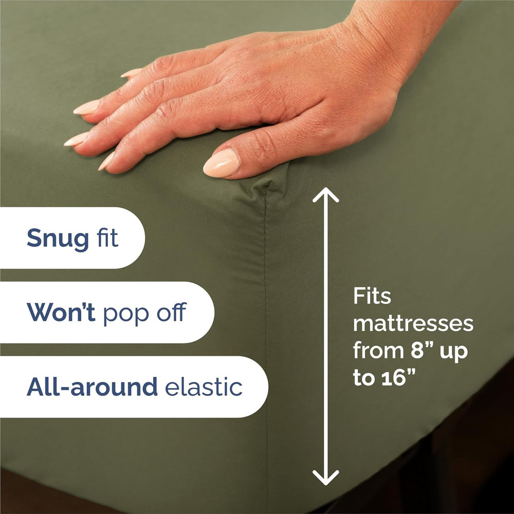 Split King Size 5 Piece Sheet Set - Comfy Breathable & Cooling Bed Sheets Set -