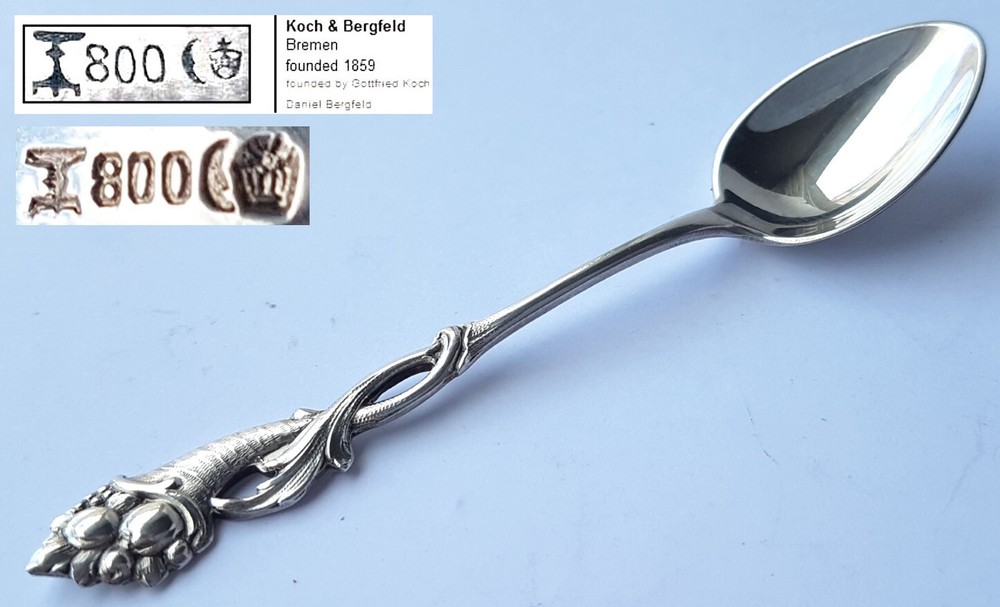 Spoon, KOCH & BERGFELD, Cornucopia, 800 Silver, around 1950 M717