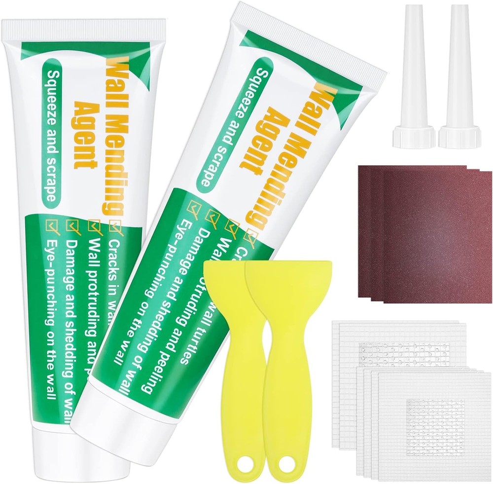 Drywall Repair Kit - Large Hole Patch, Wall Mending Agent 2 Pack Spackle
