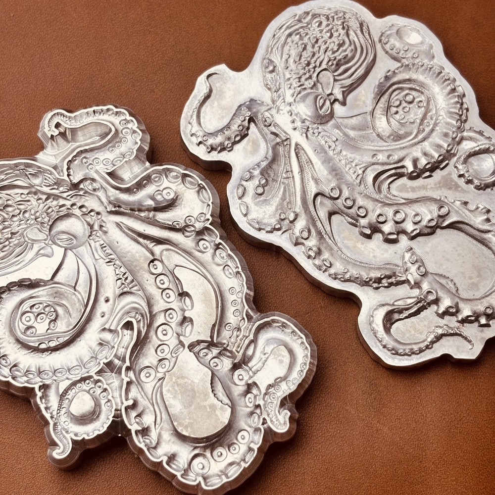 3D Octopus Pattern Leather Emboss Stamp Leathercraft Cold Pressing Shaping Mold