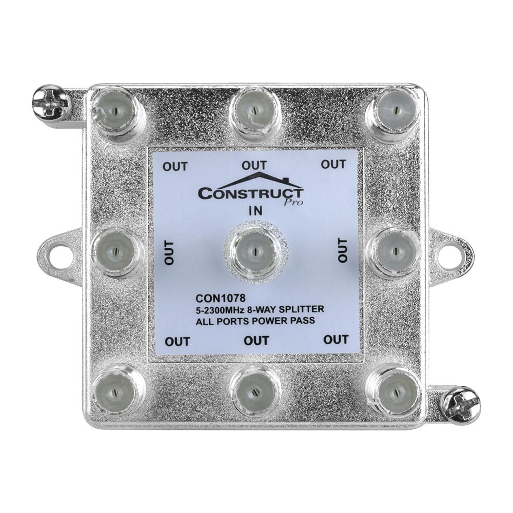 Construct Pro Vertical 8-Way 5-2300MHz Coax Splitter