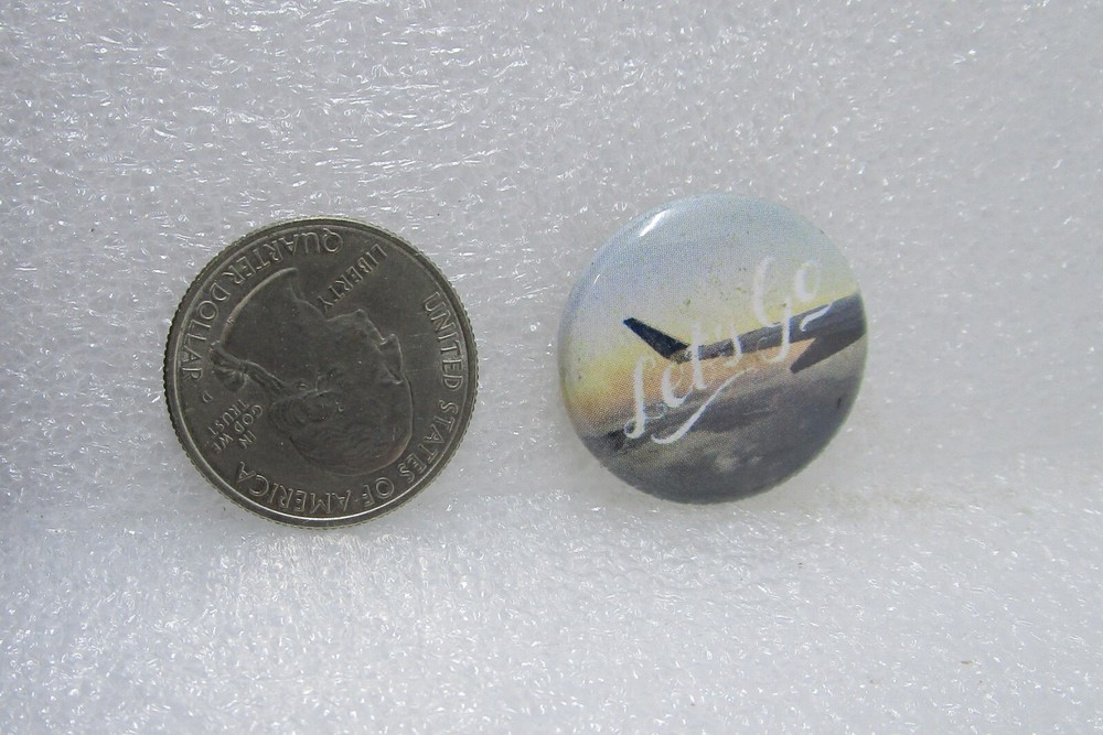 Let's Go Button Pin