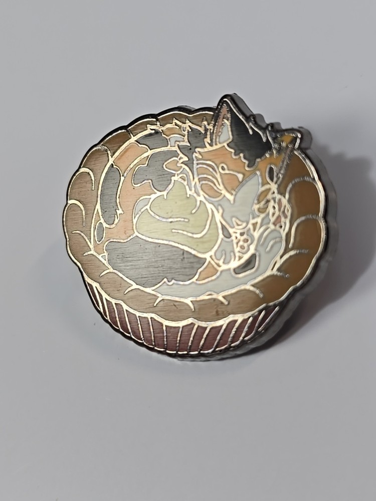 Cat Sleeping In Bed Lapel Pin Large Size Nice Enamel