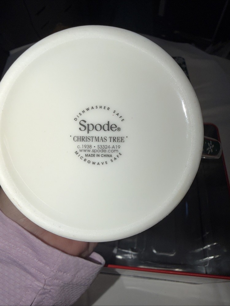Spode Christmas Tree Coffee Cups, Set of 2