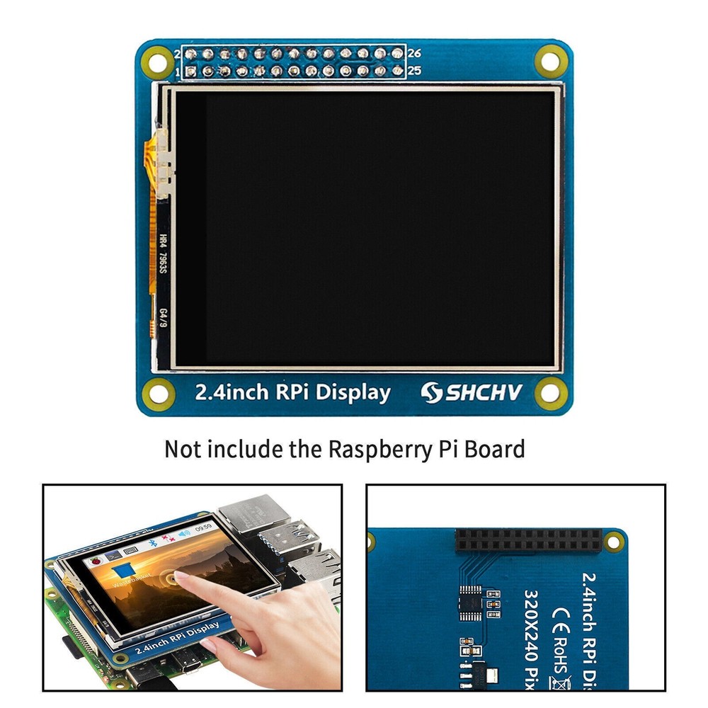 2.4" Touch Screen TFT LCD 320*240 Pixel Display for Raspberry Pi 4B 3B+ Zero 2 W