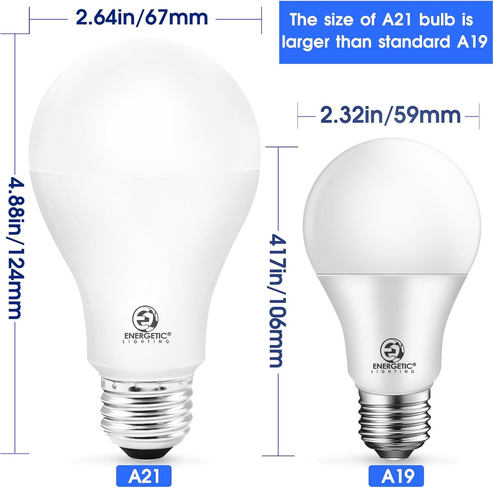 Super Bright Light Bulb 150 Watt Equivalent A21 LED Light Bulb, Daylight 5000K,