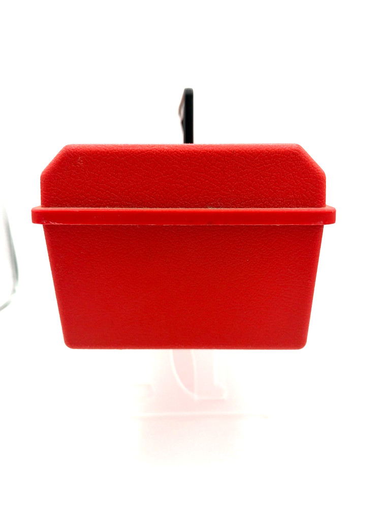 Vintage Akro-Mils Red Plastic Toolbox Tool Box USA w Handle