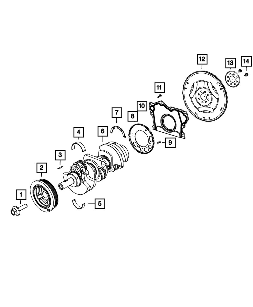 Genuine Mopar Hex Flange Head Bolt Mounting 6511710AA