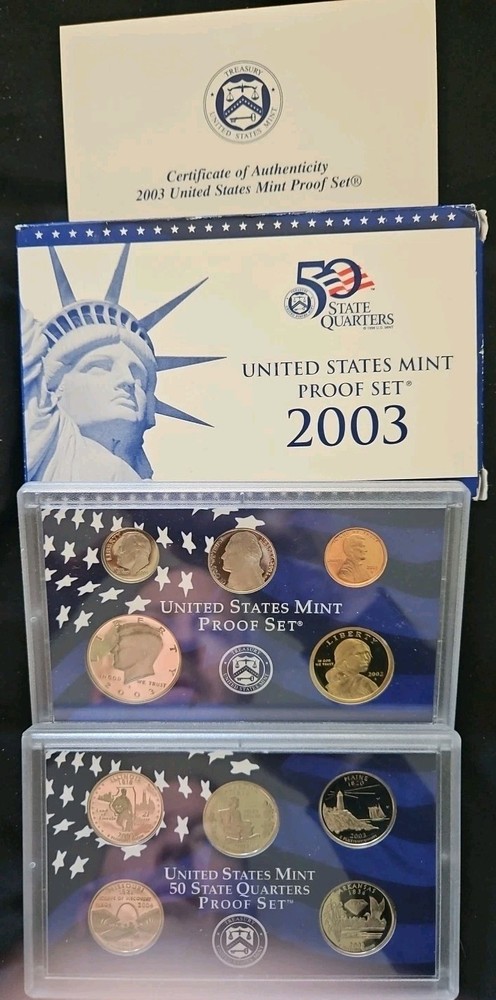 2003 Proof Set, Full Set, Clad
