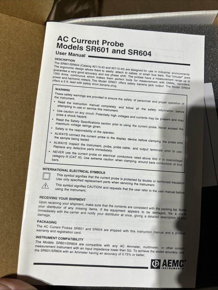 AEMC SR601 AC Current Probe