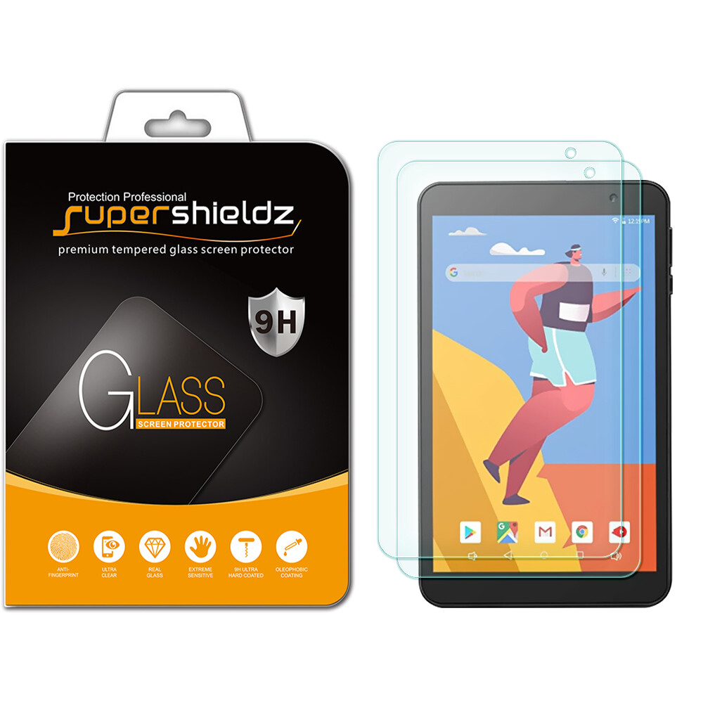 2X Supershieldz Tempered Glass Screen Protector for Dragon Touch NotePad Y80