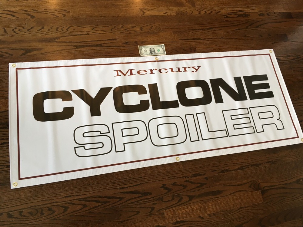 MERCURY CYCLONE Garage Banner Sign (Large 2'x5')