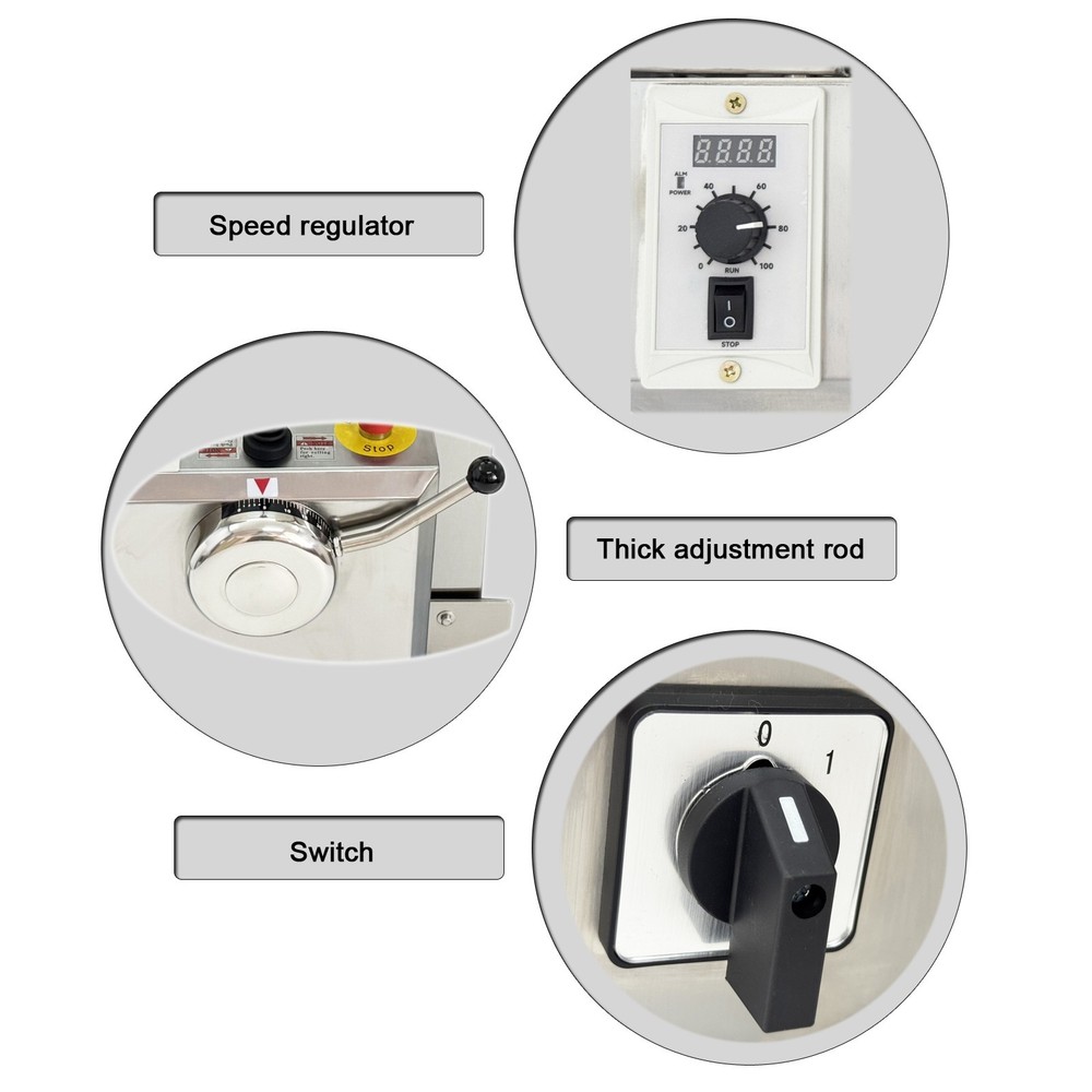 110V Mini Commercial Desktop Electric Foldable Dough Sheeter Machine