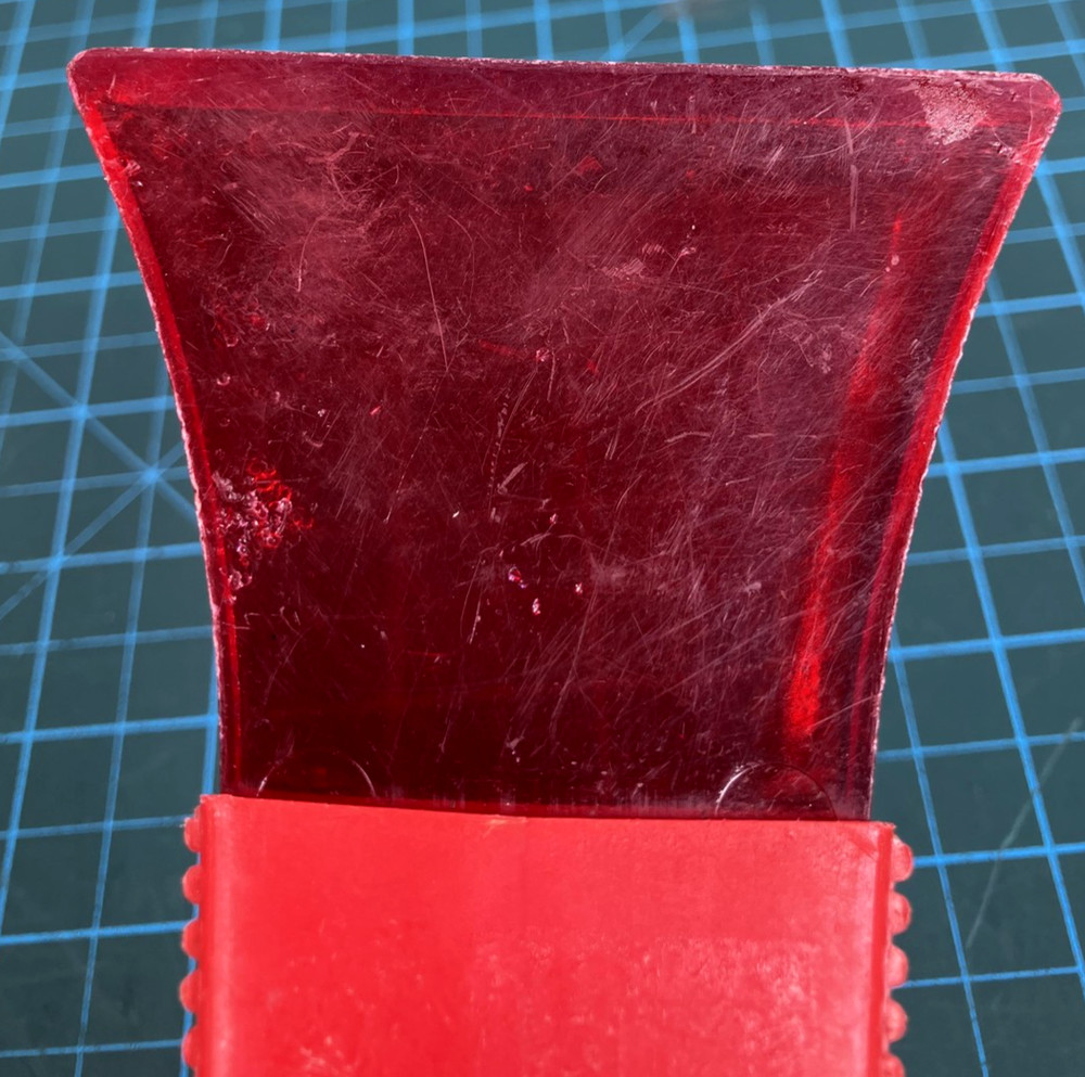 Vintage Red Ice Scraper Multipurpose Tool Car Windshield Windows Cleaning