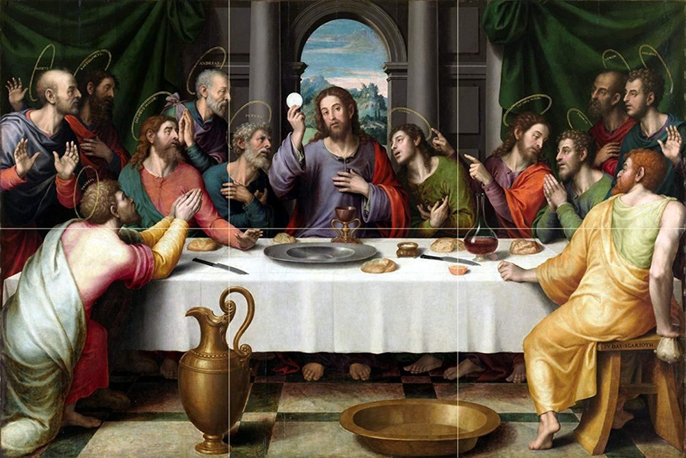 Tile Mural The Last Supper by J. Joanes Kitchen Wall Backsplash Marble Ceramic