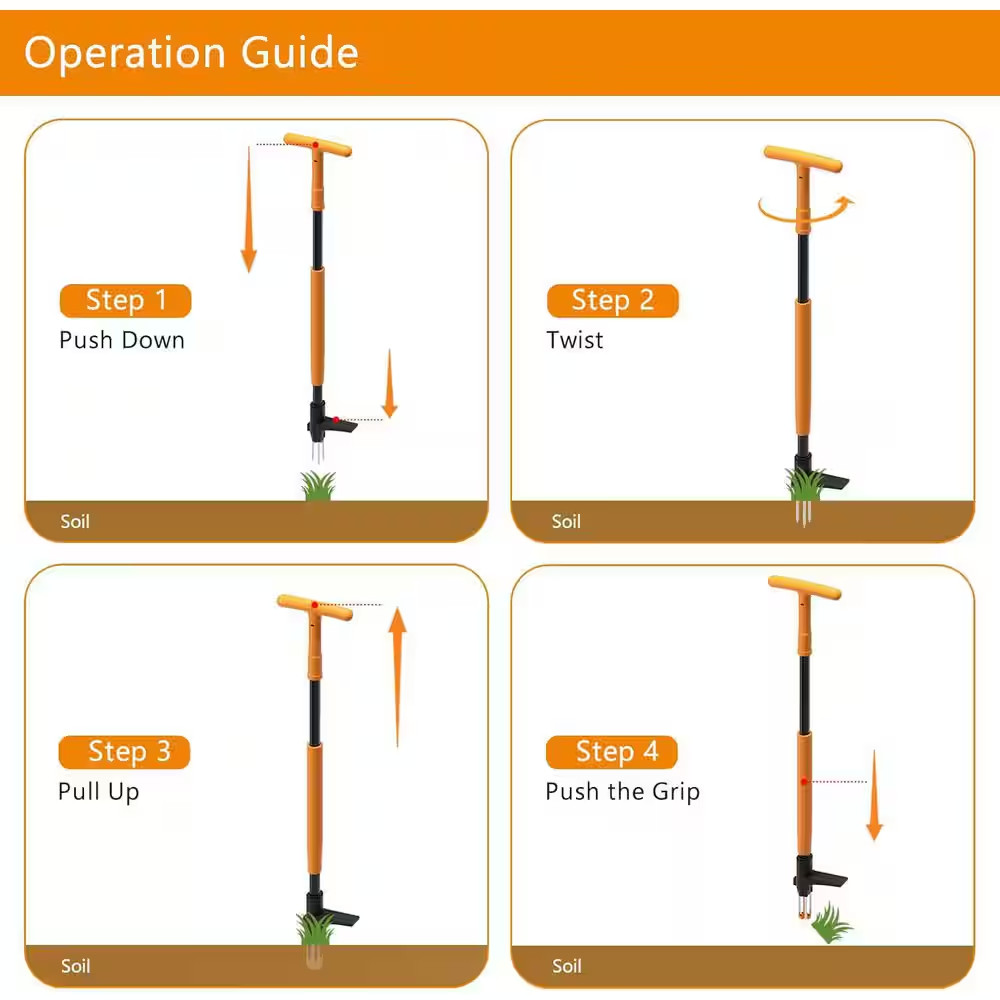 Stand up Weed Puller No Bending Back Saver Effortless Efficient Durable Lightwei