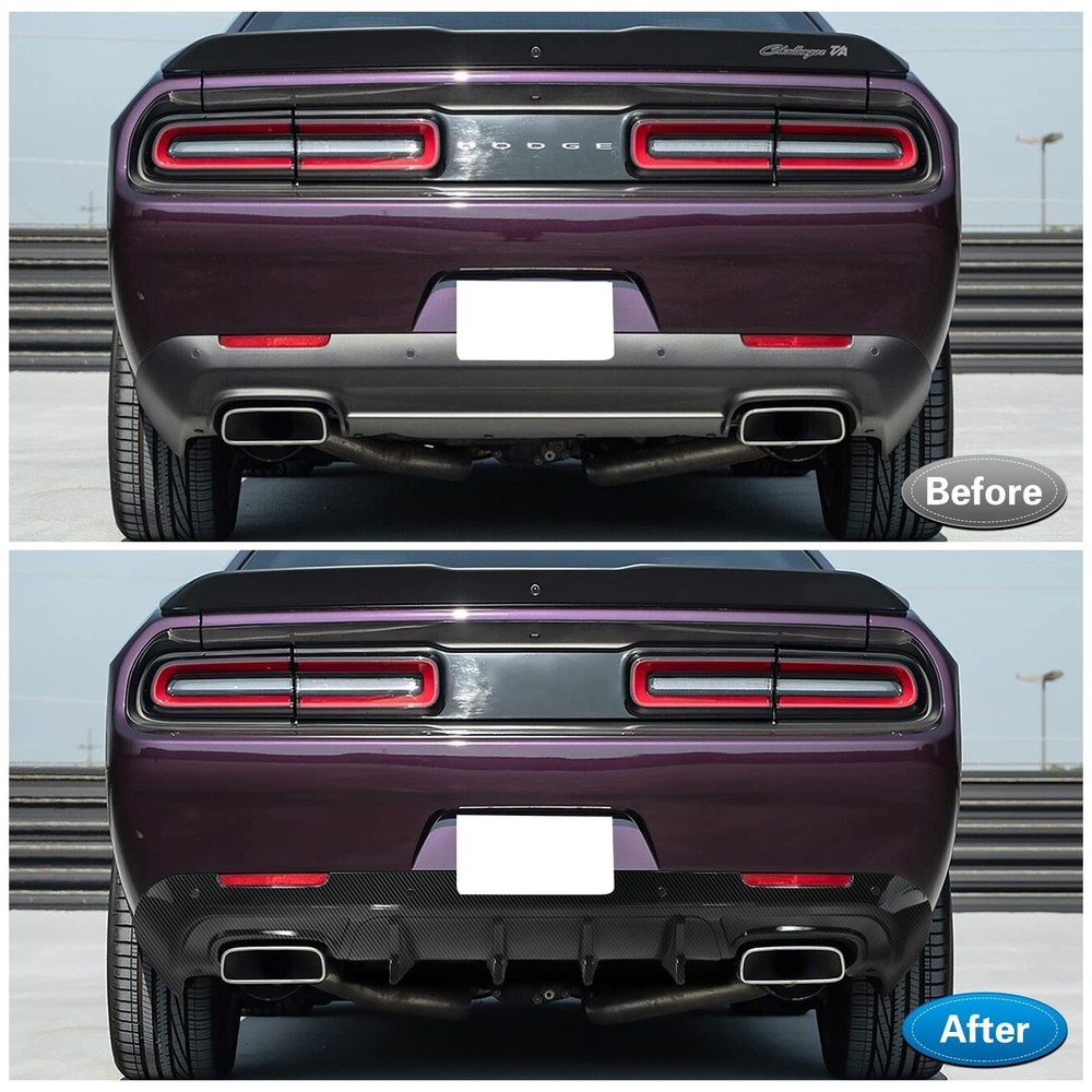 Rear Diffuser 2015-2023 Challenger Matte Black PP 4PC Set