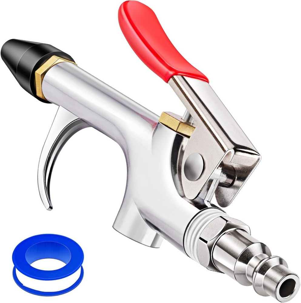 Air Blow Gun 4 Pc Kit Rubber Tip 1/4" NPT
