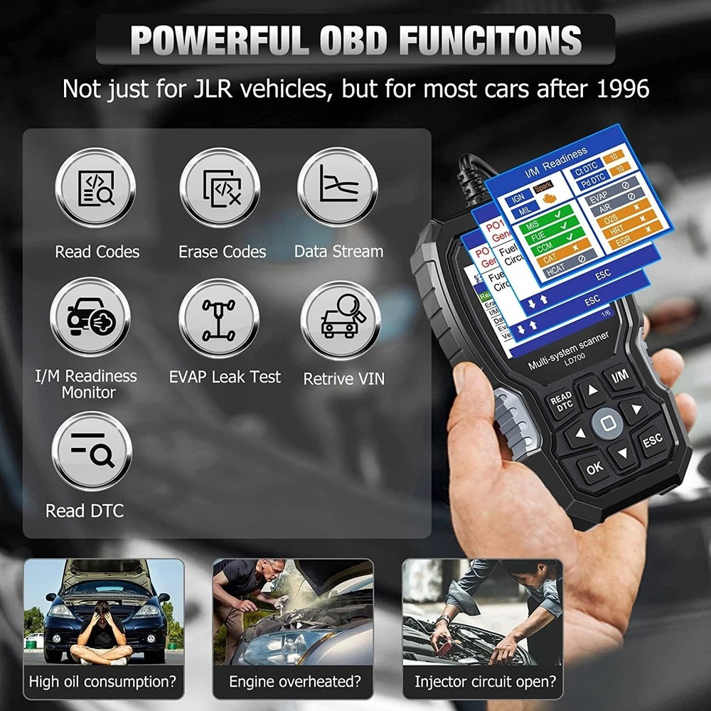 ANCEL LD700 For Land Rover & Jaguar OBD2 Code Reader Scanner Diagnostic Tool TPS