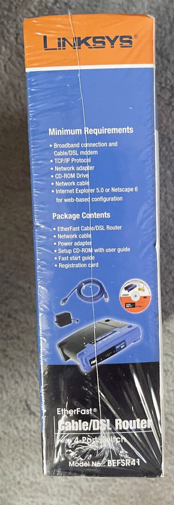 LINKSYS-(BEFSR41)-EtherFast Cable/DSL Router-4-Port Switch