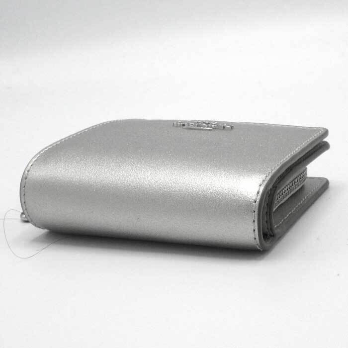 Coach Light Silver Pearlized Smooth Leather Snap Wallet (CW792) - NWT