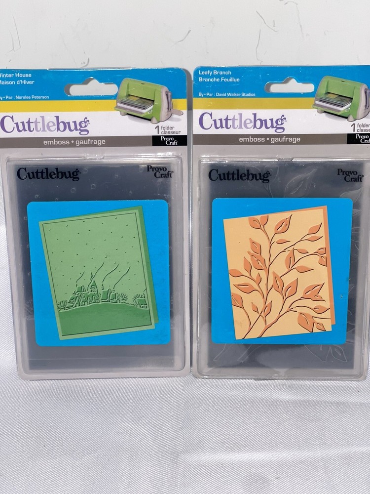 Cuttlebug Provo Craft 5 Embossing Folders 1 Die