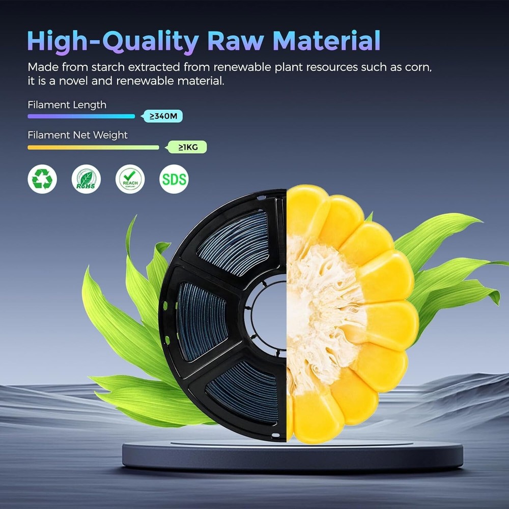FLASHFORGE PLA 3D Printer Filament 1.75mm 1KG Burnt Titanium Color Changeable