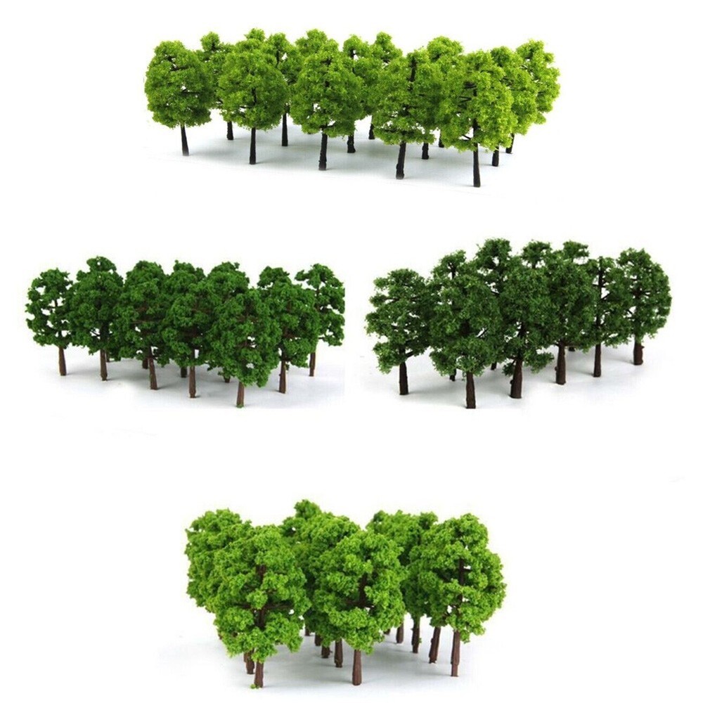 For N / OO Gauge Layouts Basic Scenery & Trees Model Trees 50mm? Trees 12pcs