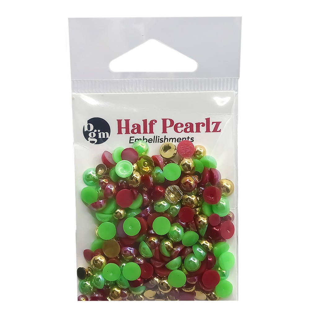Buttons Galore AB Half Pearlz-Christmas Gala