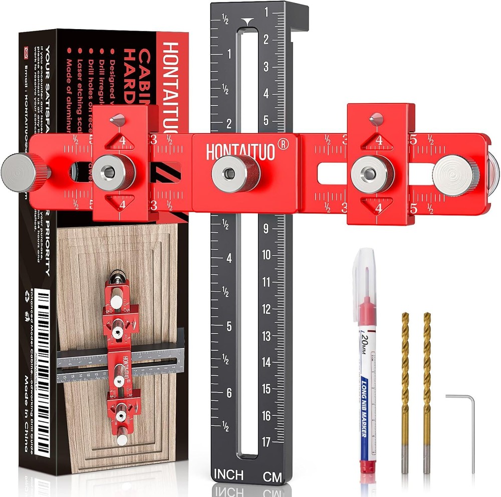 Enhanced Model Cabinet Hardware Jig,Adjustable Cabinet Handle Template Tool f...