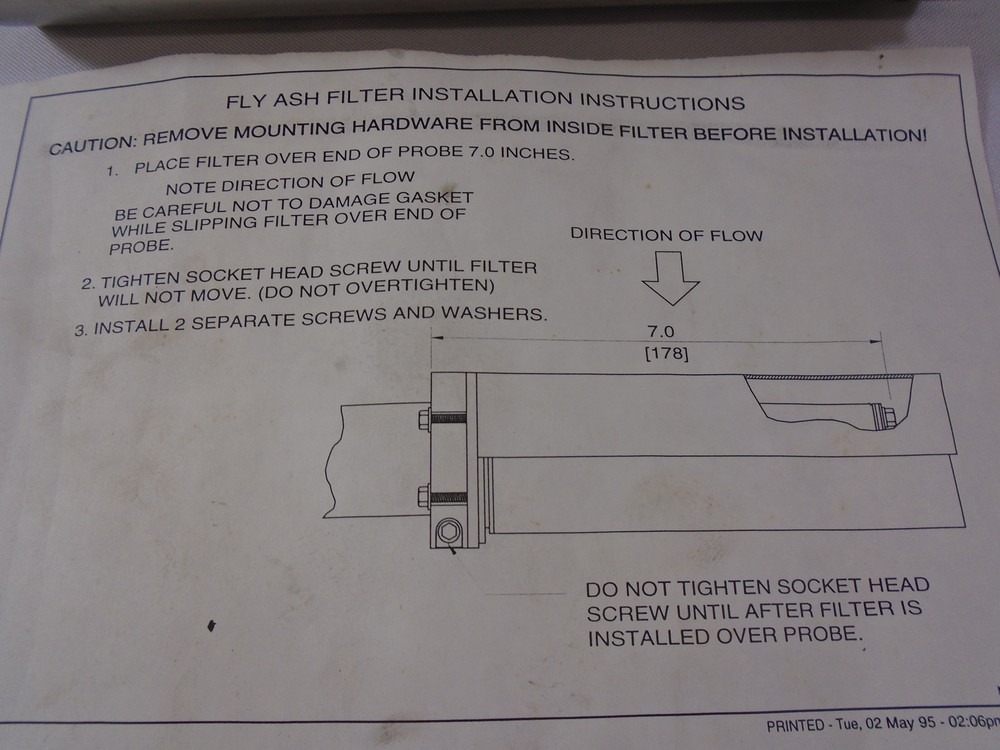 YOKOGAWA 270-98-215 FLY ASH FILTER
