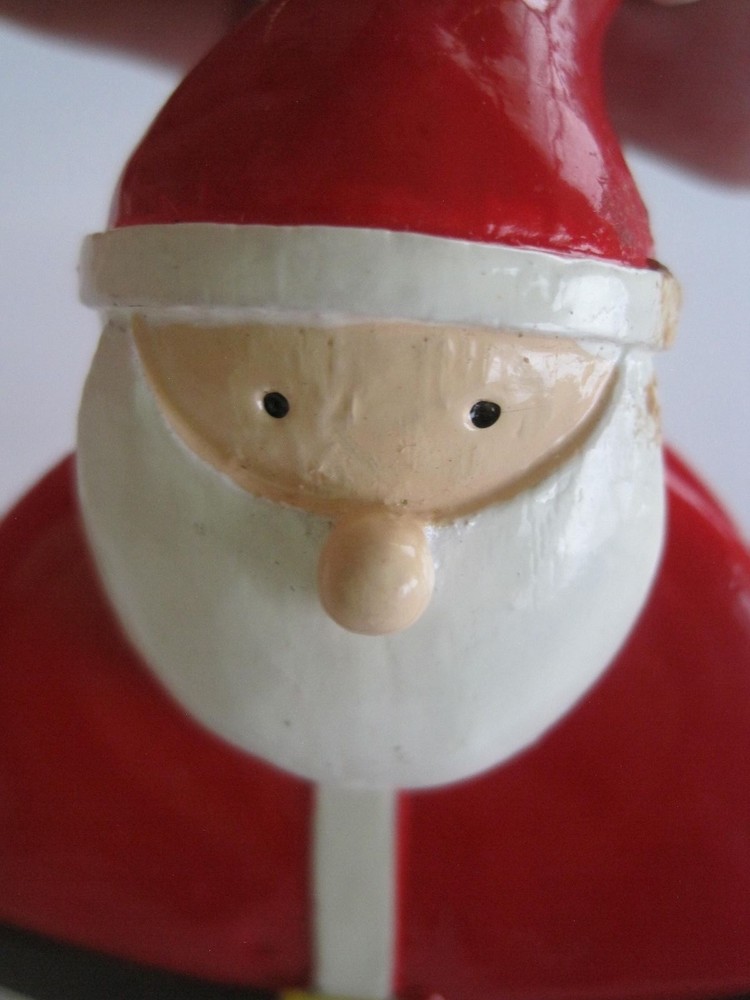 Santa String Puppet Ornament Glass 3 1/4"