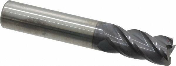 Accupro 1/2" Diam 4 Flute Single End Solid Carbide 0.015" Corner Radius End M...