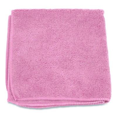 Boardwalk 12PINCLOTH Microfiber Cloths, 12 X 12, Pink, 12/pack