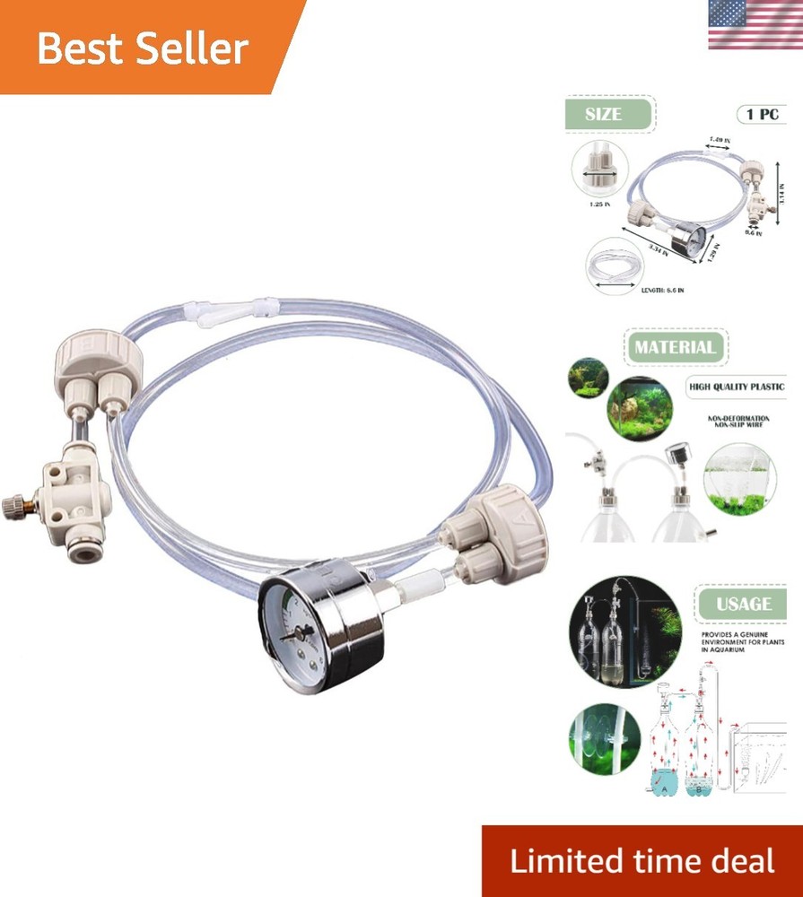 Lightweight DIY CO2 Generator with Pressure Gauge - Modern Aquarium Solution