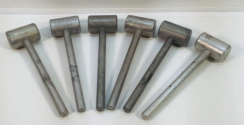 Set 6 Vintage Solid Aluminum Handmade Crab Claw Crackers